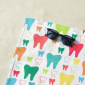 Colorful Teeth Pattern Strandlaken (In situ)