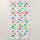 Colorful Teeth Pattern Strandlaken (Voorkant)