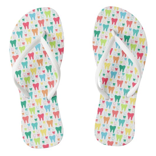Colorful Teeth Pattern Teenslippers (Voetbed)
