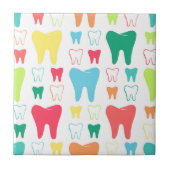 Colorful Teeth Pattern Tegeltje (Voorkant)