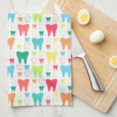Colorful Teeth Pattern Theedoek (Quarter Fold)