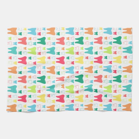 Colorful Teeth Pattern Theedoek (Horizontaal)