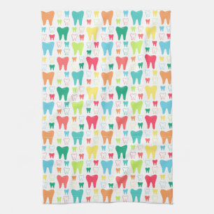 Colorful Teeth Pattern Theedoek
