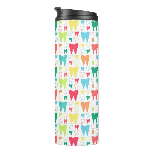 Colorful Teeth Pattern Thermosbeker (Geroteerd rechts)