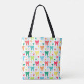 Colorful Teeth Pattern Tote Bag (Achterkant)