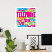 Colorful Telephone Poster (Thuiskantoor)