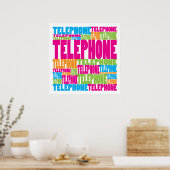 Colorful Telephone Poster (Keuken)