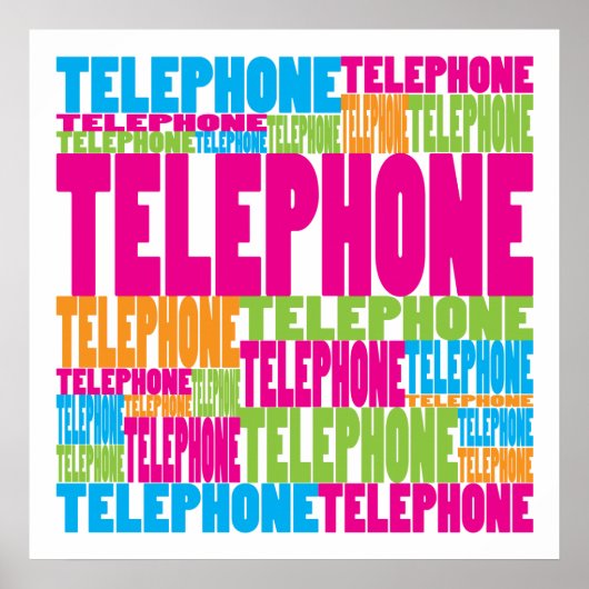 Colorful Telephone Poster (Voorkant)