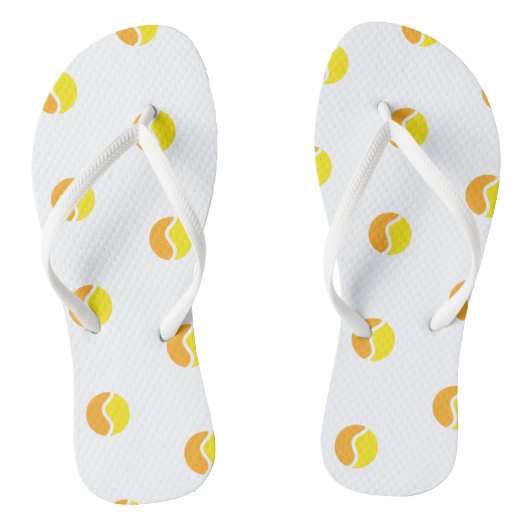 Colorful Tennis Ball Pattern Sport Thema Athletic Teenslippers (Voetbed)