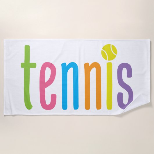 Colorful Tennis Beach Towel Strandlaken (Voorkant)