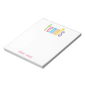 Colorful Tennis Persoonlijk Notitieblok (Linkerzijde)