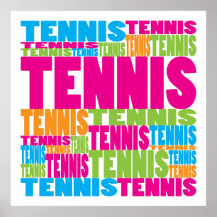 Colorful Tennis Poster