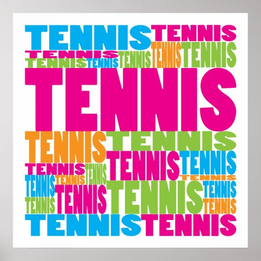 Colorful Tennis Poster (Voorkant)