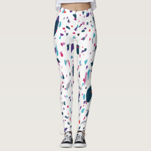 Colorful Terrazo Elegant Summer Leggings