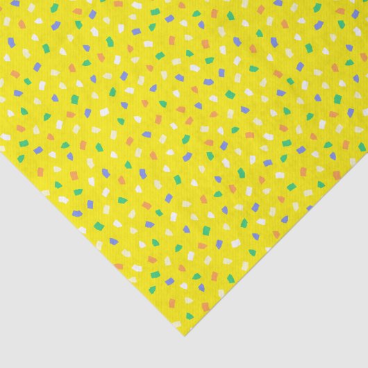 Colorful Terrazzo Confetti Pattern Bright Lemonade Tissuepapier (Detail)