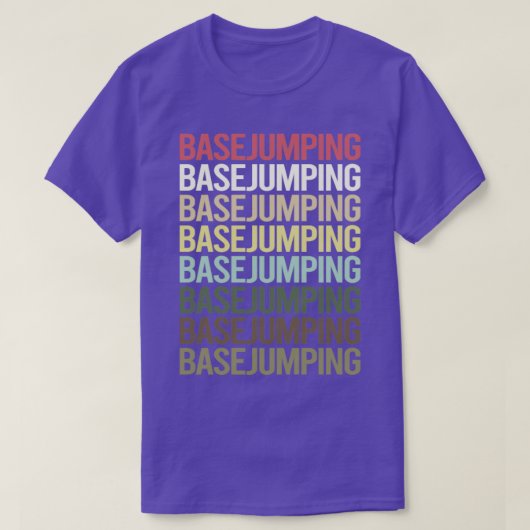 Colorful Text Base Jumping T-shirt (Design voorkant)