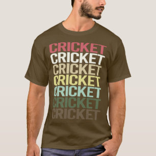 Colorful Text Cricket T-shirt