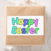 Colorful Text Happy Easter Etiket (Insitu)