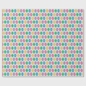 Colorful Textile Easter Eggs Pattern Cadeaupapier (Vlak)