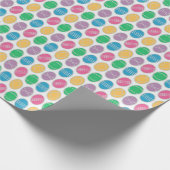 Colorful Textile Easter Eggs Pattern Cadeaupapier (Hoek)