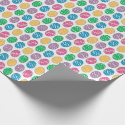 Colorful Textile Easter Eggs Pattern Cadeaupapier (Hoek)