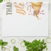 Colorful Thankful and Bless with Pumpkin Gift Theedoek (Gevouwen)