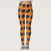 Colorful Thanksgiving Turkey Harvest Orange Leggings (Voorkant)