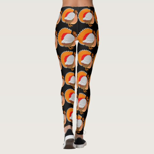 Colorful Thanksgiving Turkey Pattern Leggings (Achterkant)