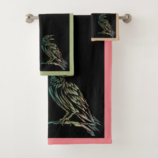 Colorful The Raven Bath Towel Set Bad Handdoek (Insitu)