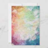 Colorful Thick Abstract Paint Birthday Party Kaart (Achterkant)