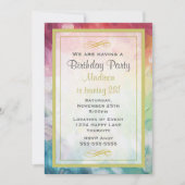 Colorful Thick Abstract Paint Birthday Party Kaart (Voorkant)