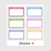 Colorful This Week's Focus Weekly Planner Sticker (Vel)