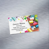 Colorful Thread Seamstress Sewing Company  Magnetisch Visitekaartje (Voorbeeld)