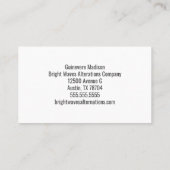 Colorful Thread Seamstress Sewing Company  Visitekaartje (Achterkant)