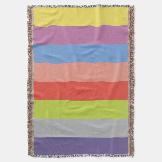 Colorful Throw Blanket Deken (Voorkant Verticaal)