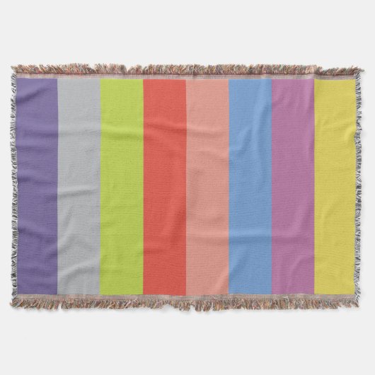 Colorful Throw Blanket Deken (Voorkant)