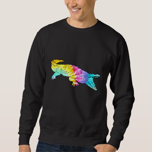 Colorful Tie Dye Alligator Trui (Voorkant)
