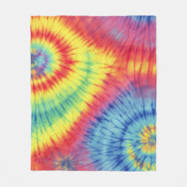Colorful Tie Dye Fleece Deken