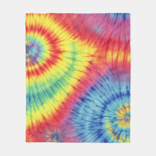 Colorful Tie Dye Fleece Deken (Voorkant)