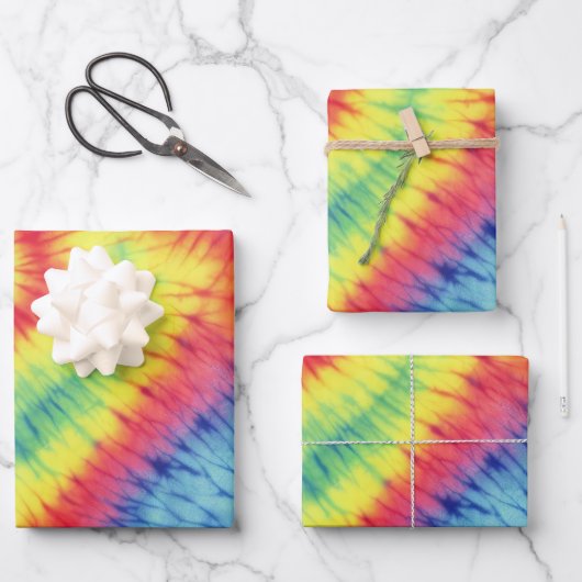 Colorful Tie Dye Inpakpapier Vel (Voorkant)