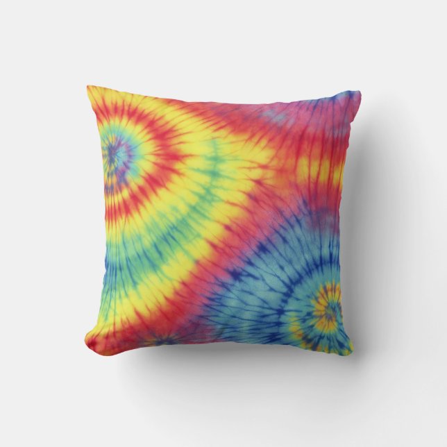 Colorful Tie Dye Kussen (Voorkant)