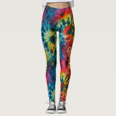 Colorful Tie Dye Multi-color Leggings (Voorkant)