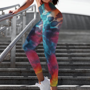 Colorful Tie Dye Multi-color Leggings