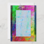 Colorful Tie Dye Psychedelic Blank Invitation Kaart (Voorkant)