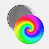 Colorful Tie Dye Rainbow Swirl Hippie Boho Chic Magneet (Voorkant / Achterkant)
