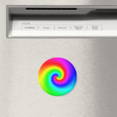 Colorful Tie Dye Rainbow Swirl Hippie Boho Chic Magneet (Insitu (Vaatwasser))