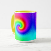 Colorful Tie Dye Rainbow Swirl Hippie Boho Chic Mok (Voorkant links)