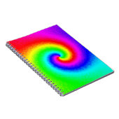 Colorful Tie Dye Rainbow Swirl Hippie Boho Chic Notitieboek (Rechterzijde)