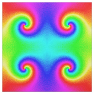 Colorful Tie Dye Rainbow Swirl Hippie Boho Chic Stof