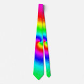 Colorful Tie Dye Rainbow Swirl Hippie Boho Chic Stropdas (Voorkant)